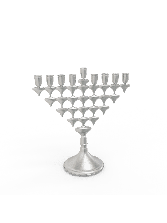 חנוכייה דו צדדית בעיצוב דריידל, חנוכיות מודרניות לחנוכה, ישר